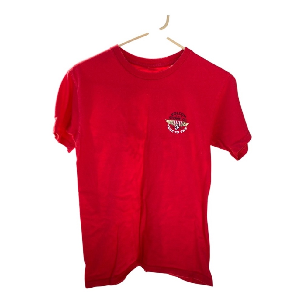 Volcom Tee Red Graphic Size Small Short Sleeve - image 2